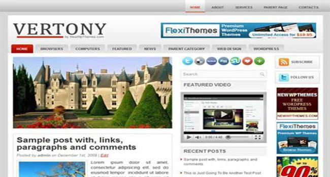 Giao diện web tin tức mẫu